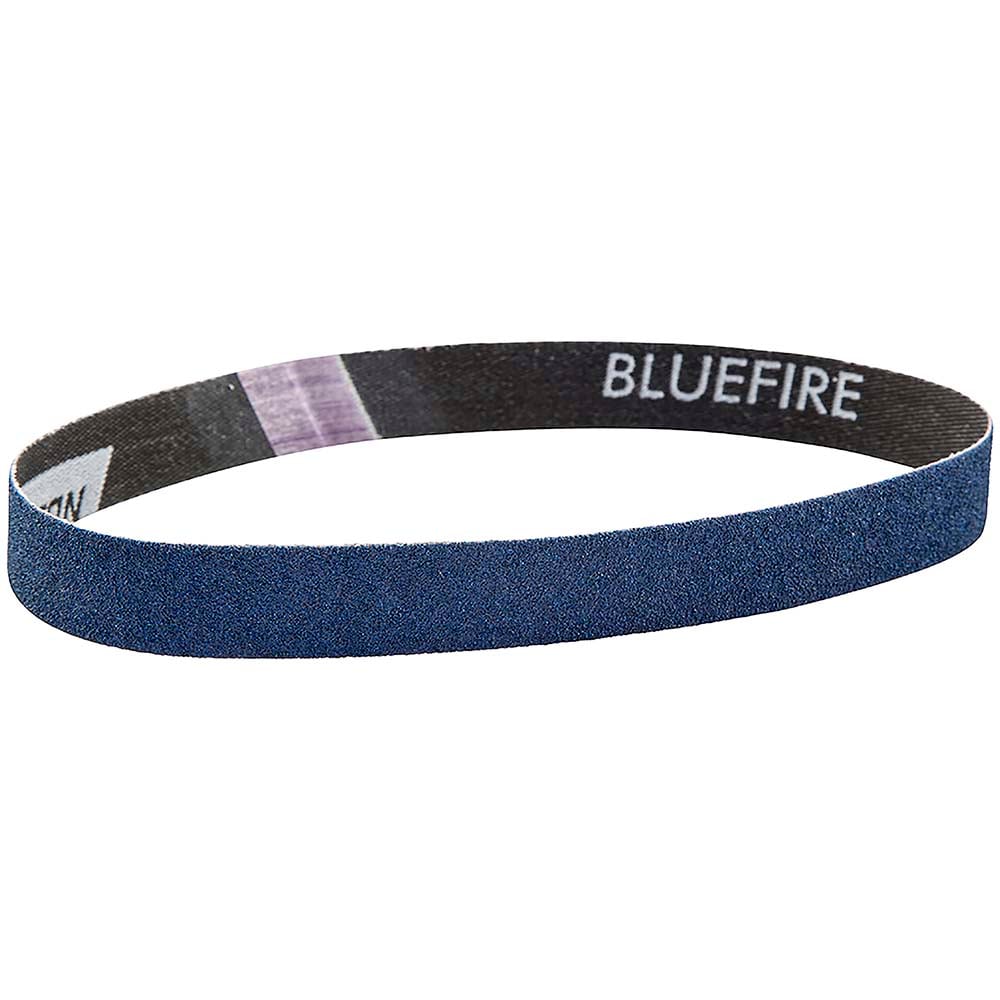 Abrasive Belt:  3/4" Wide, 20-1/2" OAL, 100 Grit, Zirconia Alumina