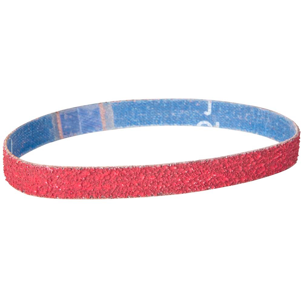 Abrasive Belt:  1/4" Wide, 12" OAL, 80 Grit, Ceramic