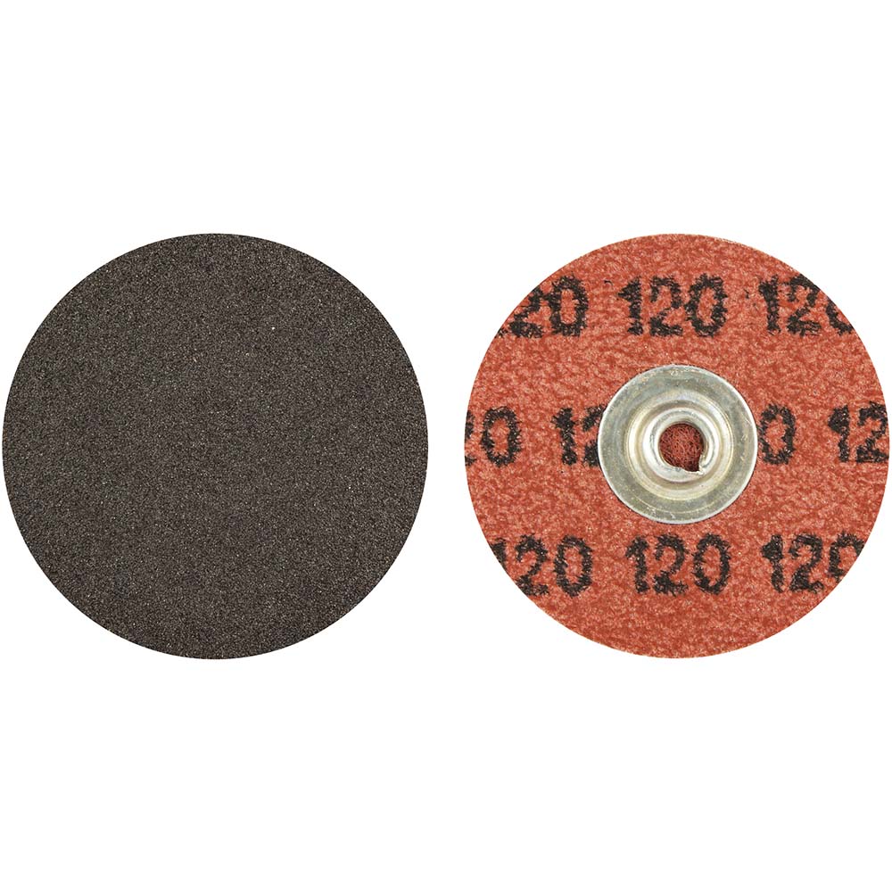Norton QuickChange Disc Type S, 2" Dia, 120 Grit, Aluminum Oxide