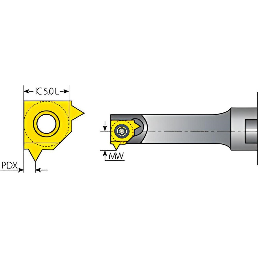 Vargus - Laydown Threading Insert: 5LKIR1.0MJ VTX, Carbide