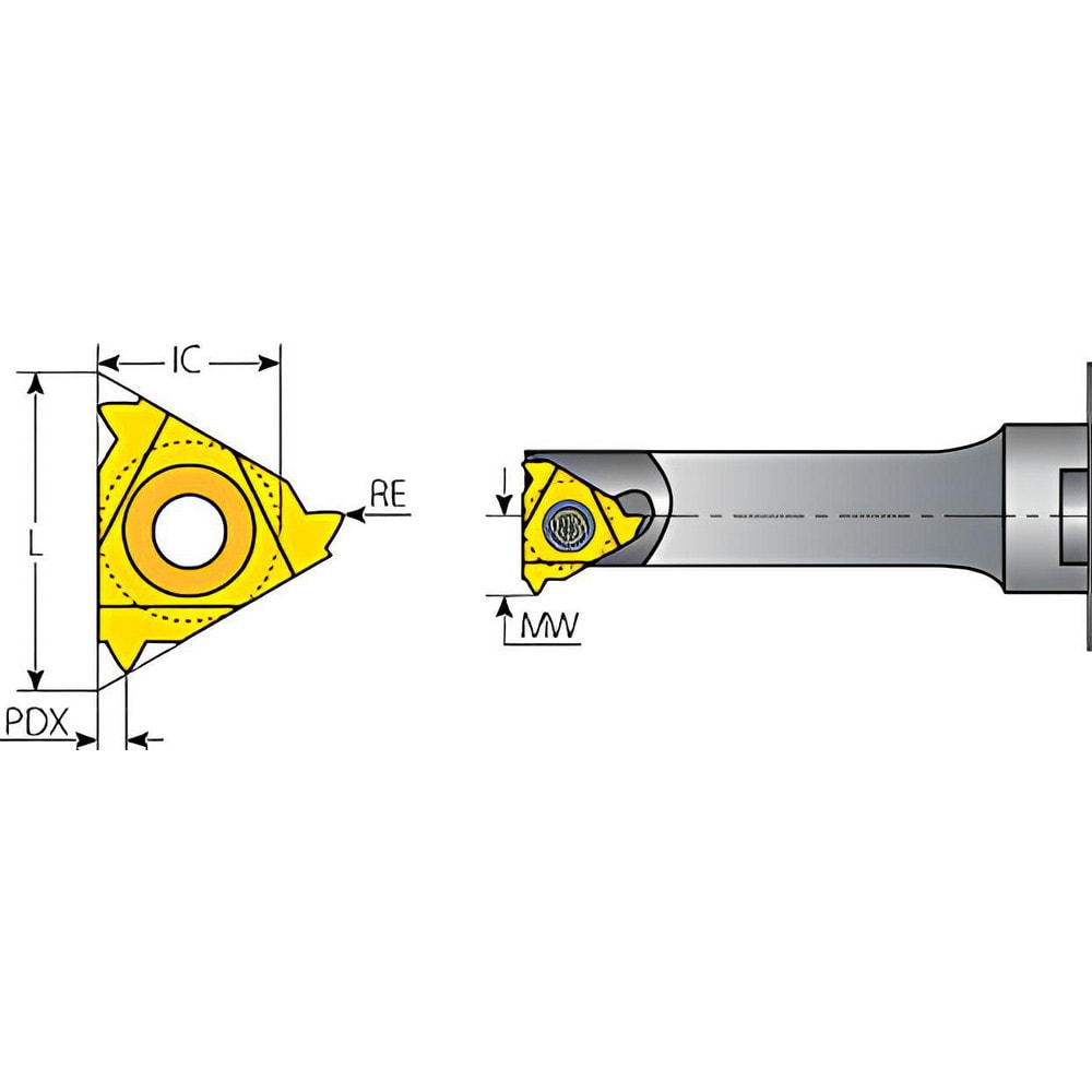 Vargus - Laydown Threading Insert: 6.0KIR28BSPT VKX, Carbide | MSC Direct