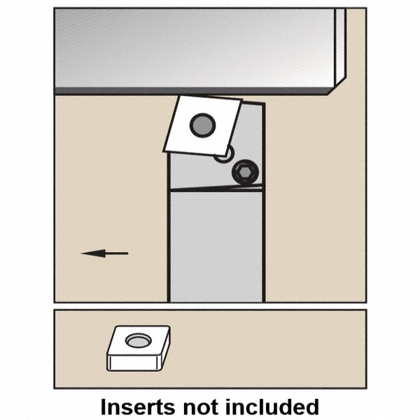 Indexable Turning Toolholder: PCBNL2020K12, Clamp - 20.00 x 20.00 mm Shank, 125.00 mm OAL