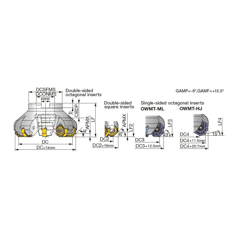 Tungaloy - 160mm Cut Diam, 40mm Arbor Hole Diam, Indexable Square-Shoulder  Face Mill - 47598040 - MSC Industrial Supply