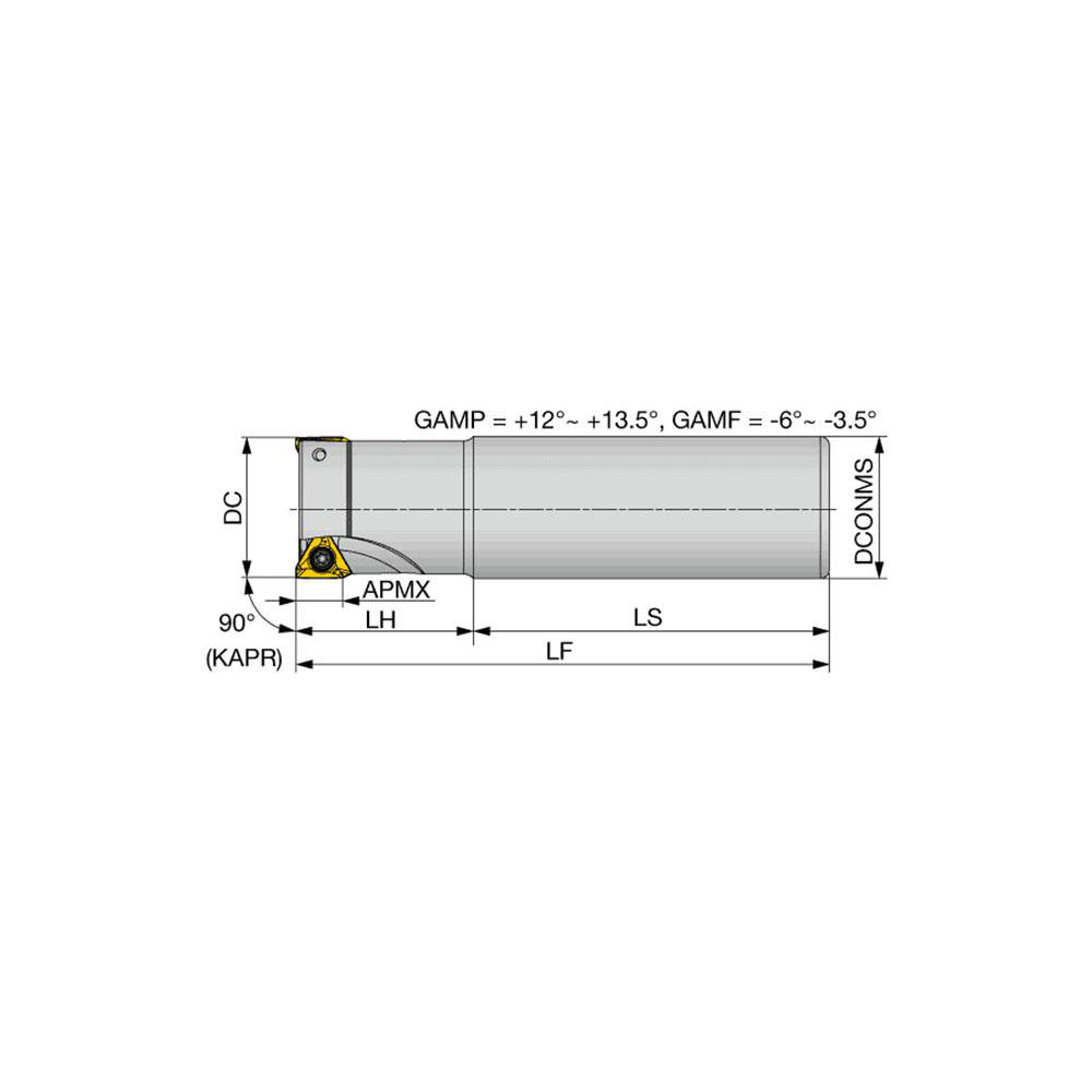 Tungaloy - Indexable Square-Shoulder End Mill: EPA15R040M32 Tungaloy - Indexable Square-Shoulder End Mill: EPA15R040M32