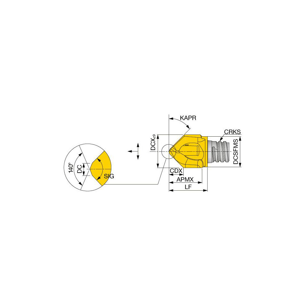 Tungaloy - Chamfer & Slotting Drill Milling Tip Insert ...