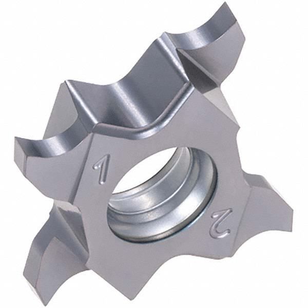 Tungaloy Grooving Insert: TCP18R100F-010 SH725, Carbide - TiAlN Finish, Right Hand, 1.00 mm Cutting Width, 2.00 mm Max Depth, Series TetraMcut |