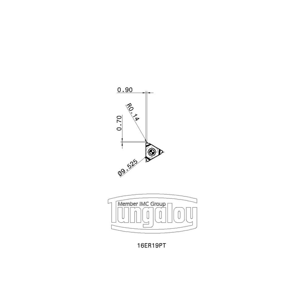 Tungaloy - Laydown Threading Insert: 16ER14PT-B AH725, Carbide | MSC Direct