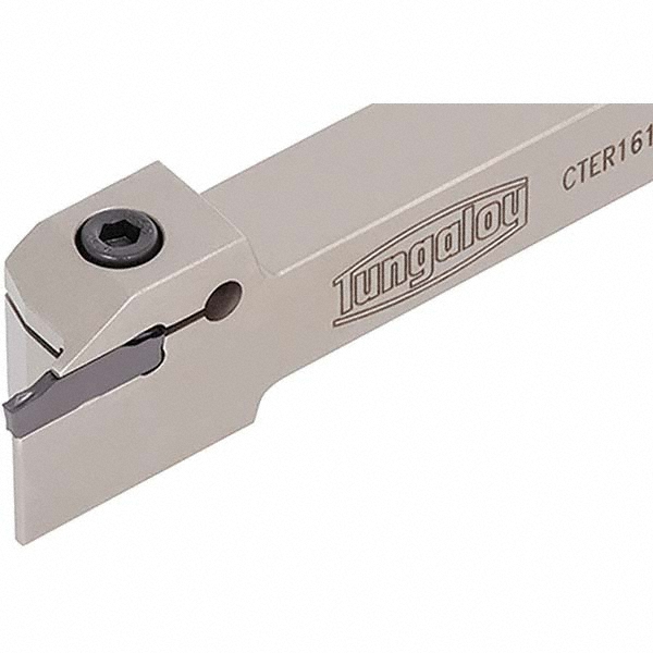 Indexable Grooving-Cutoff Toolholder: CTER1616-3T20, 3 mm Min Groove Width, 20 mm Max Depth of Cut, Right Hand - Uses DG.., DT.., SG.. Inserts, 16 x 16 mm Shank, Series TungCut
