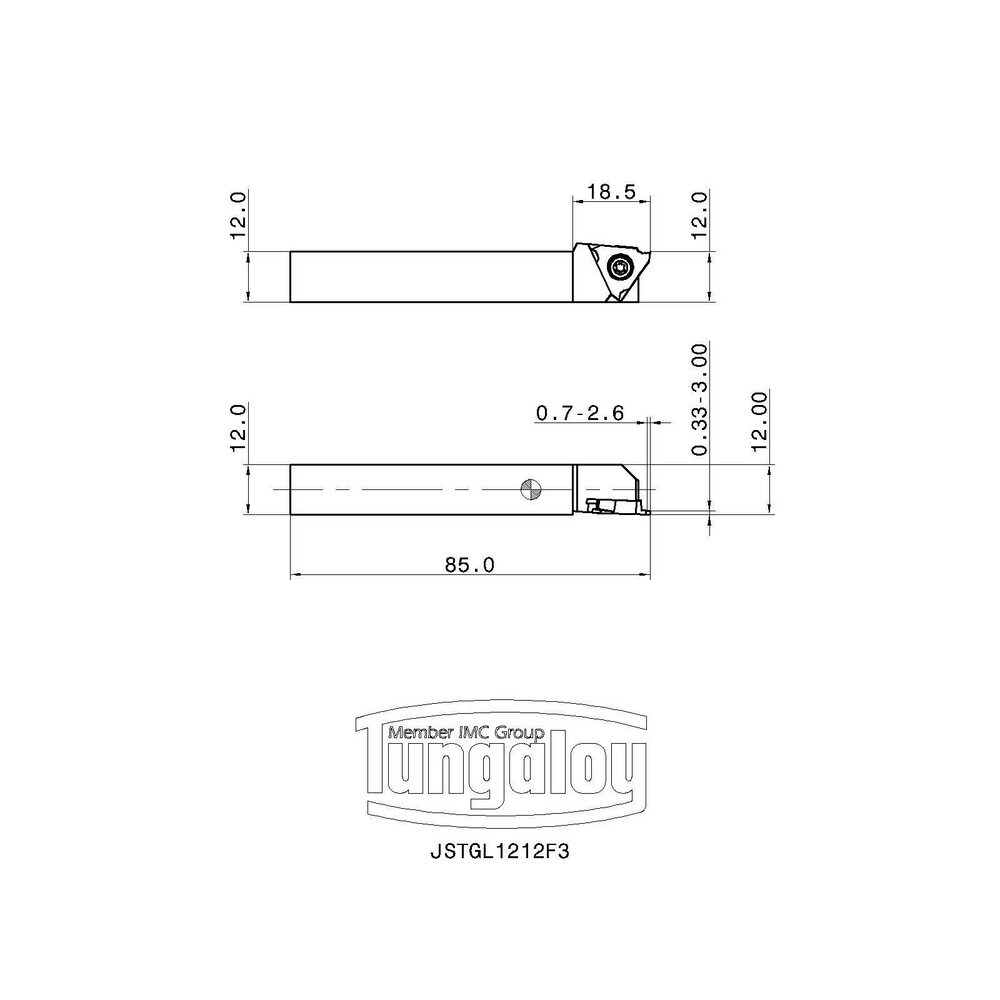 External Neutral Cut Negative Rake Indexable Profiling Toolholder