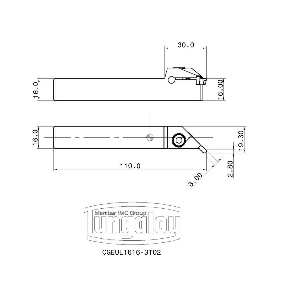 External Right Hand Negative Rake Indexable Profiling Toolholder