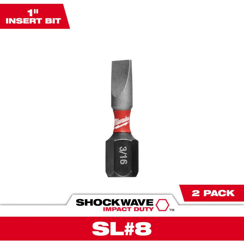 Slotted Screwdriver Bits; Reversible: No ; Blade Width (mm): 0.25in ; Drive Size (Inch): 0.188in ; Blade Thickness: 0.6in ; Blade Thickness (Decimal Inch): 0.6in ; Material: Steel