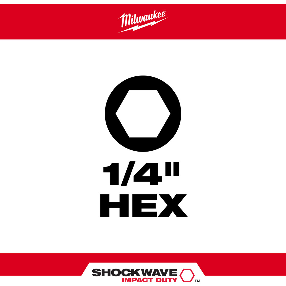 Milwaukee Tool Hex Screwdriver Bits; Ball End No; Measurement Type
