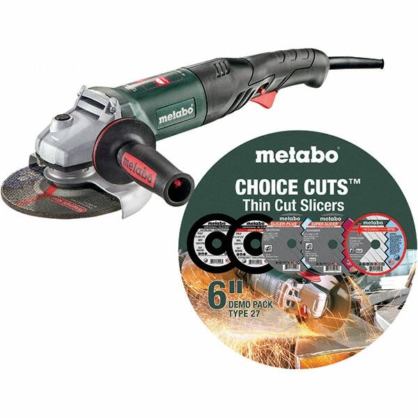 Corded Angle Grinder: 6" Wheel Dia, 9,600 RPM, 5/8-11 Spindle