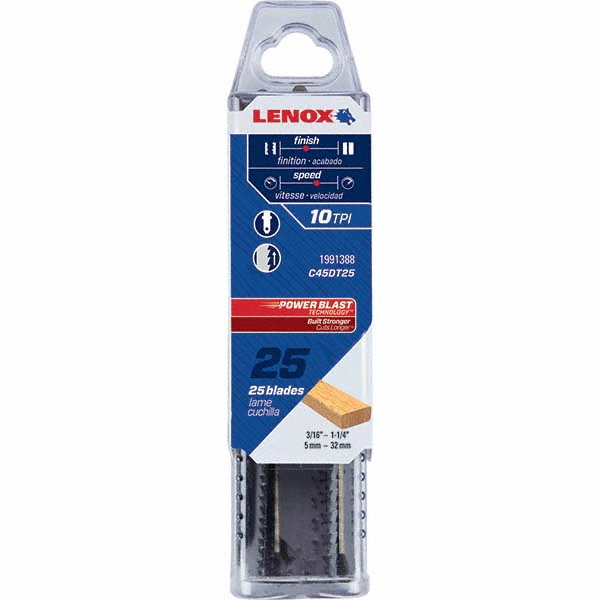 Lenox Jigsaw Blade BiMetal, 10 TPI, 0.058" Blade Thickness, 5/16