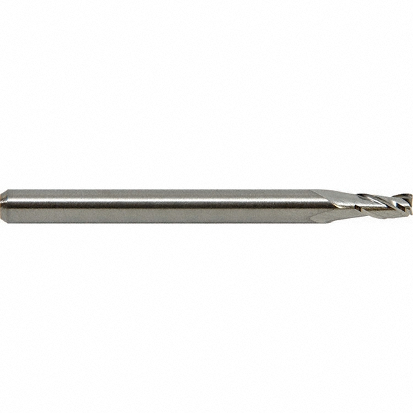 M.A. Ford | TuffCut Corner Radius End Mill: 1/8" Dia, 1/4" LOC, 0.0200" Corner Radius, 3 Flute, Solid Carbide - 1-1/2" OAL, 1/8" Shank Dia, 30 deg