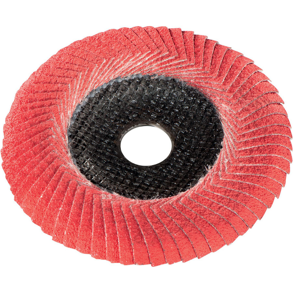 Metabo Flap Disc: 6" Dia, 7/8" Hole, 60 Grit, Ceramic Alumina, Type 29 - Coated, Coarse Grade, Fiberglass-Backed, 10200 Max RPM | 10-Pack | 10-Pack
