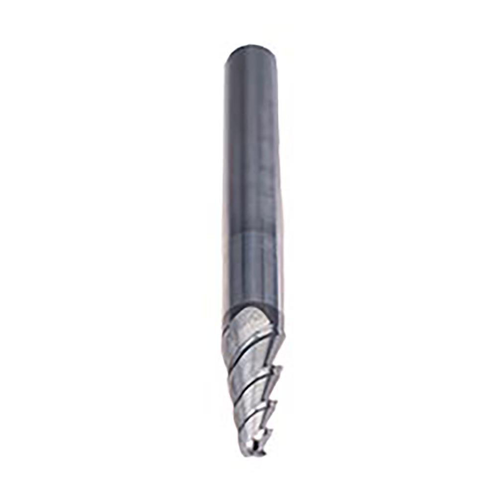 Emuge 6° per Side 3.8mm Small End Diam 19mm LOC 3Flute Solid Carbide Tapered Ball End Mill