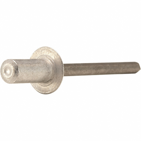 Blind Rivet: Size 4, Dome Head, Aluminum Body, Steel Mandrel - 1/8" Head Dia, 0.313 to 3/8" Grip, 0.129" Body Dia