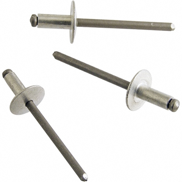 STANLEY Engineered Fastening POPAD68ABSLF Open End Blind Rivet: Size 6, Dome Head, Aluminum Body, Aluminum Mandrel 