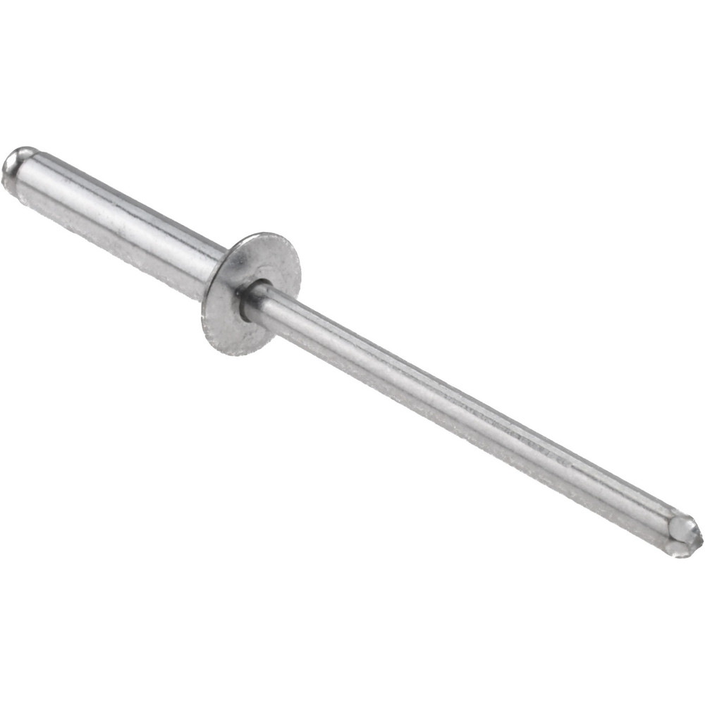 Open End Blind Rivet: Size 4, Dome Head, Aluminum Body, Aluminum Mandrel