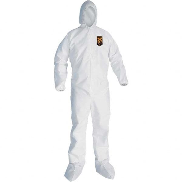 Disposable Coveralls: Size 6X-Large, SMS, Zipper Closure