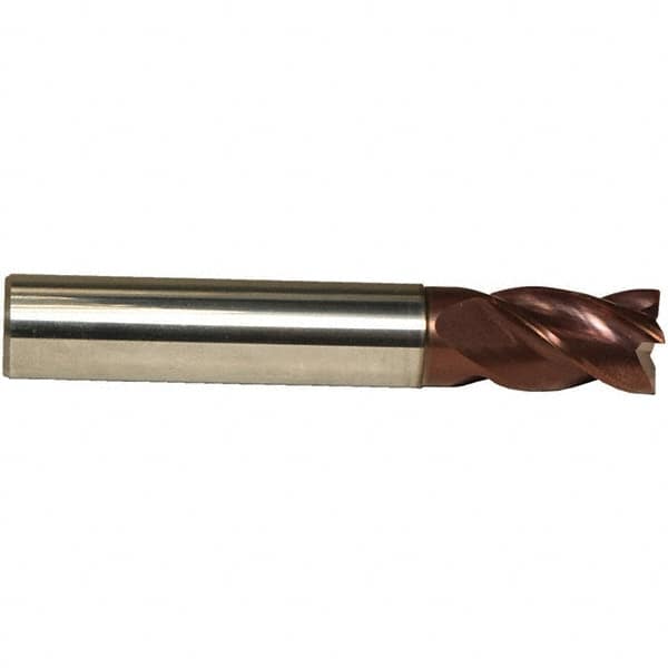 Emuge 1916A.0250 1/4" Diam 4-Flute 38° Solid Carbide 0.005" Chamfer Length Square Roughing & Finishing End Mill 