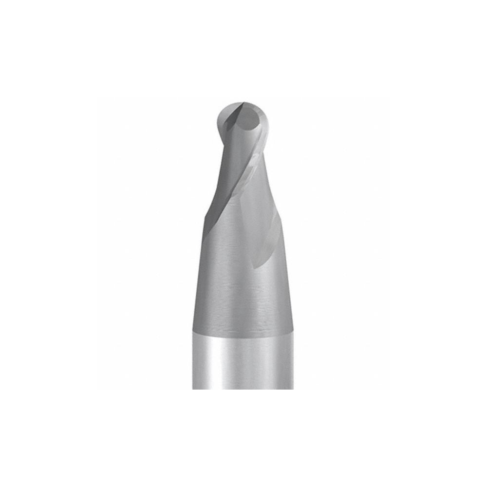 Emuge Tapered End Mill 6 deg Angle per Side, 4.00 mm LOC, 2 Flute, Solid Carbide, Ball End