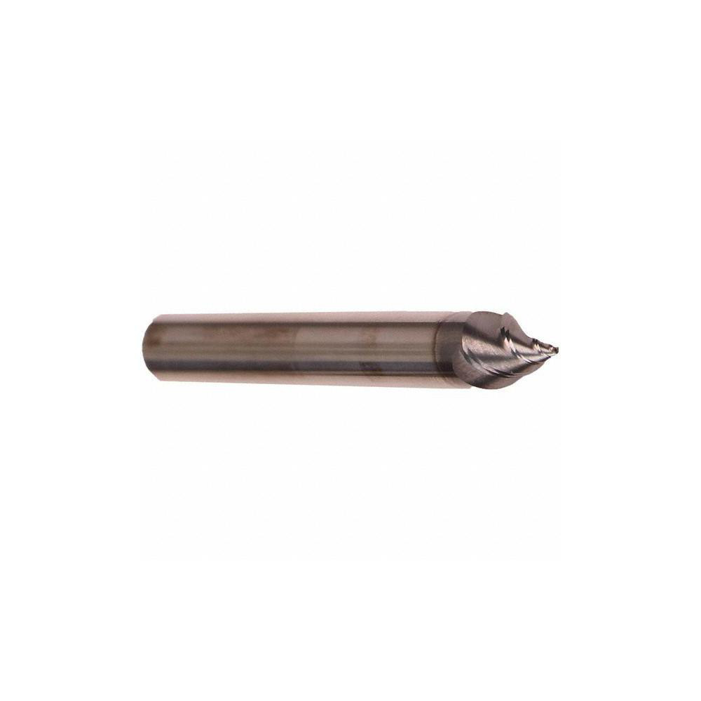 Emuge Tapered End Mill 3 deg Angle per Side, 3.90 mm Small Dia, 20.00 mm LOC, 3 Flute, Solid