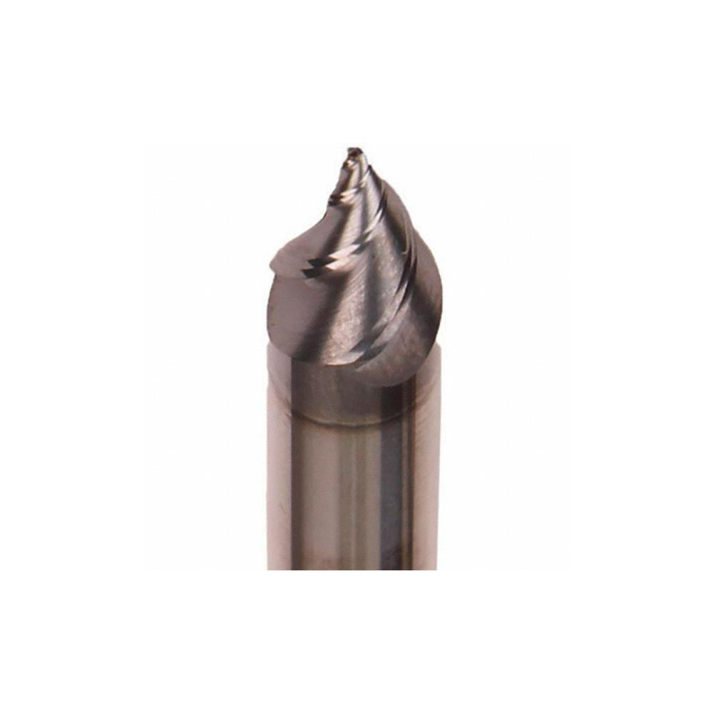 Emuge Tapered End Mill 3 deg Angle per Side, 3.90 mm Small Dia, 20.00 mm LOC, 3 Flute, Solid