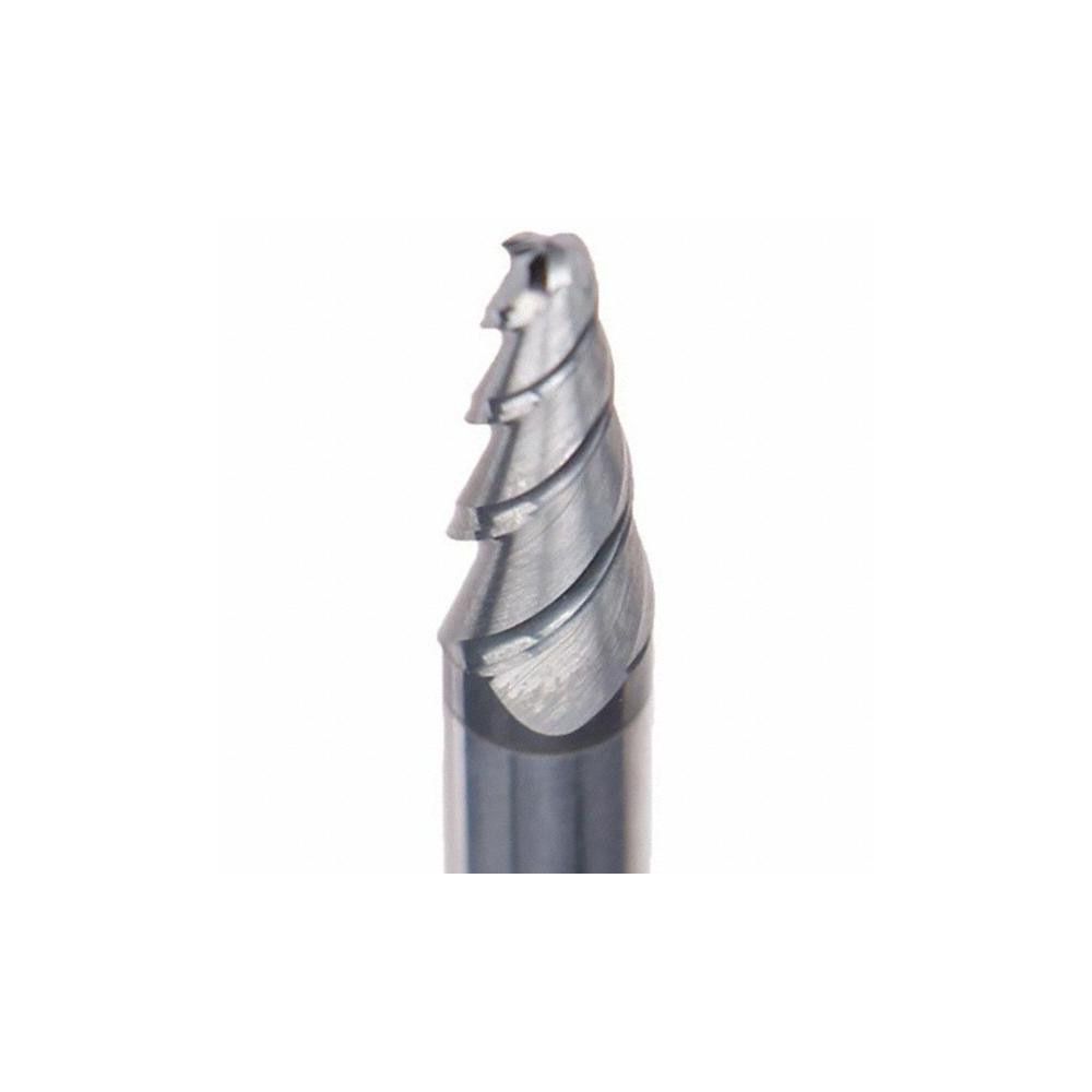 Emuge Tapered End Mill 6 deg Angle per Side, 5.70 mm Small Dia, 20.00 mm LOC, 3 Flute, Solid