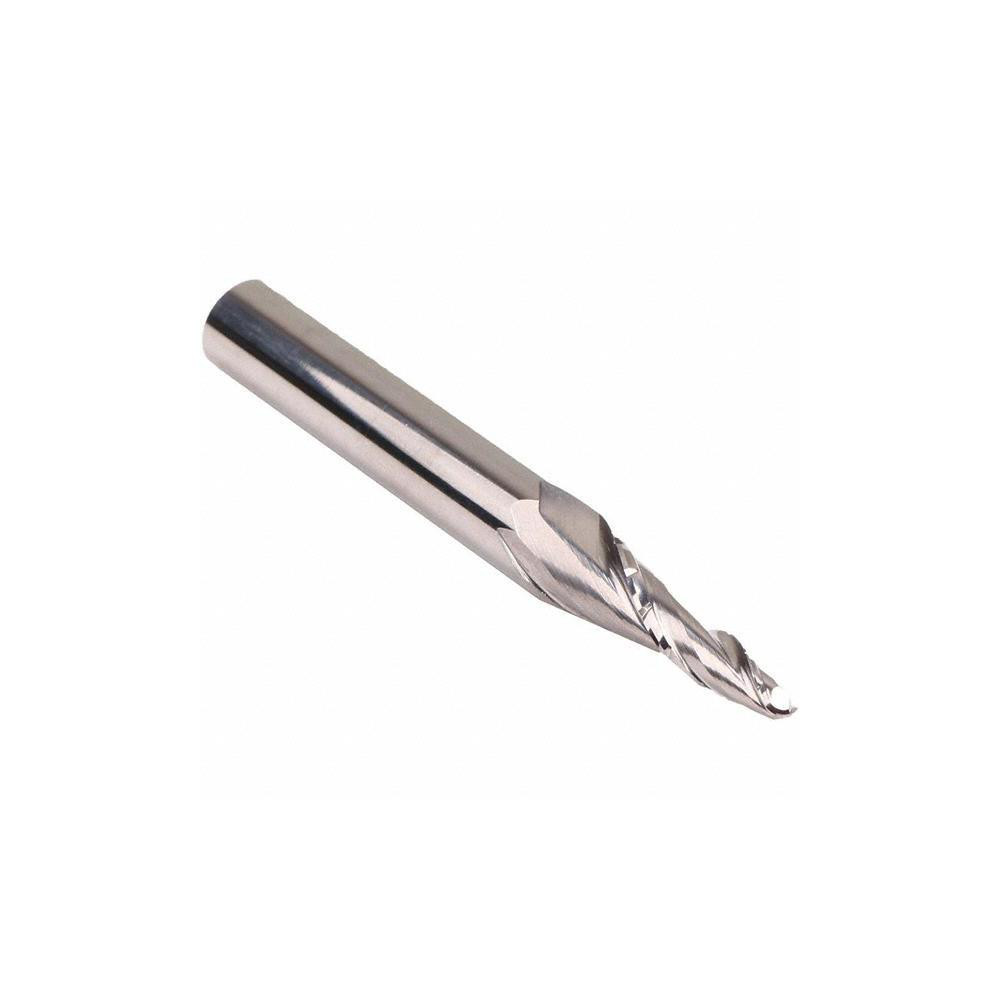 Emuge Tapered End Mill 4 ° per Side, 2 Flutes, Solid Carbide, Ball End 47956917 MSC