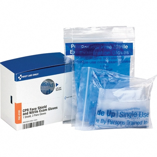 1 5-Piece Nitrile Exam Gloves & CPR Mask