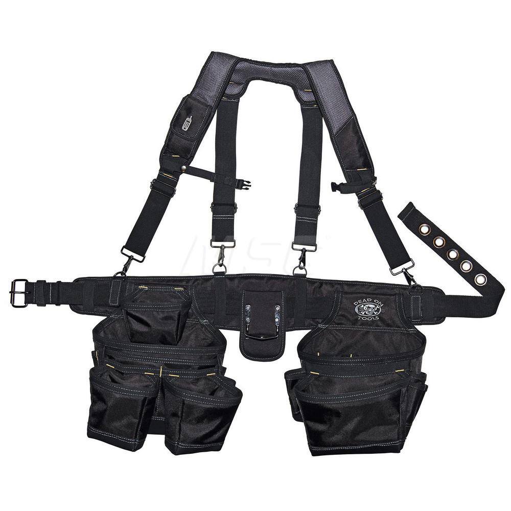 Tool Aprons & Tool Belts; Tool Type: Belts & Suspenders ; Minimum Waist Size: 30 ; Maximum Waist Size: 52 ; Material: Polyester ; Number of Pockets: 18.000 ; Color: Black