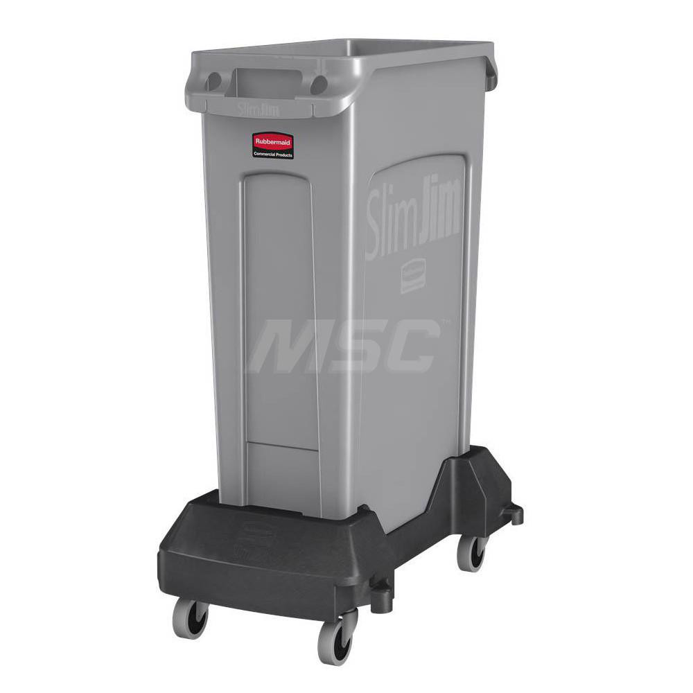 Rubbermaid SLIM JIM Plastic Single Trash/Garbage Can/Bin Dolly for