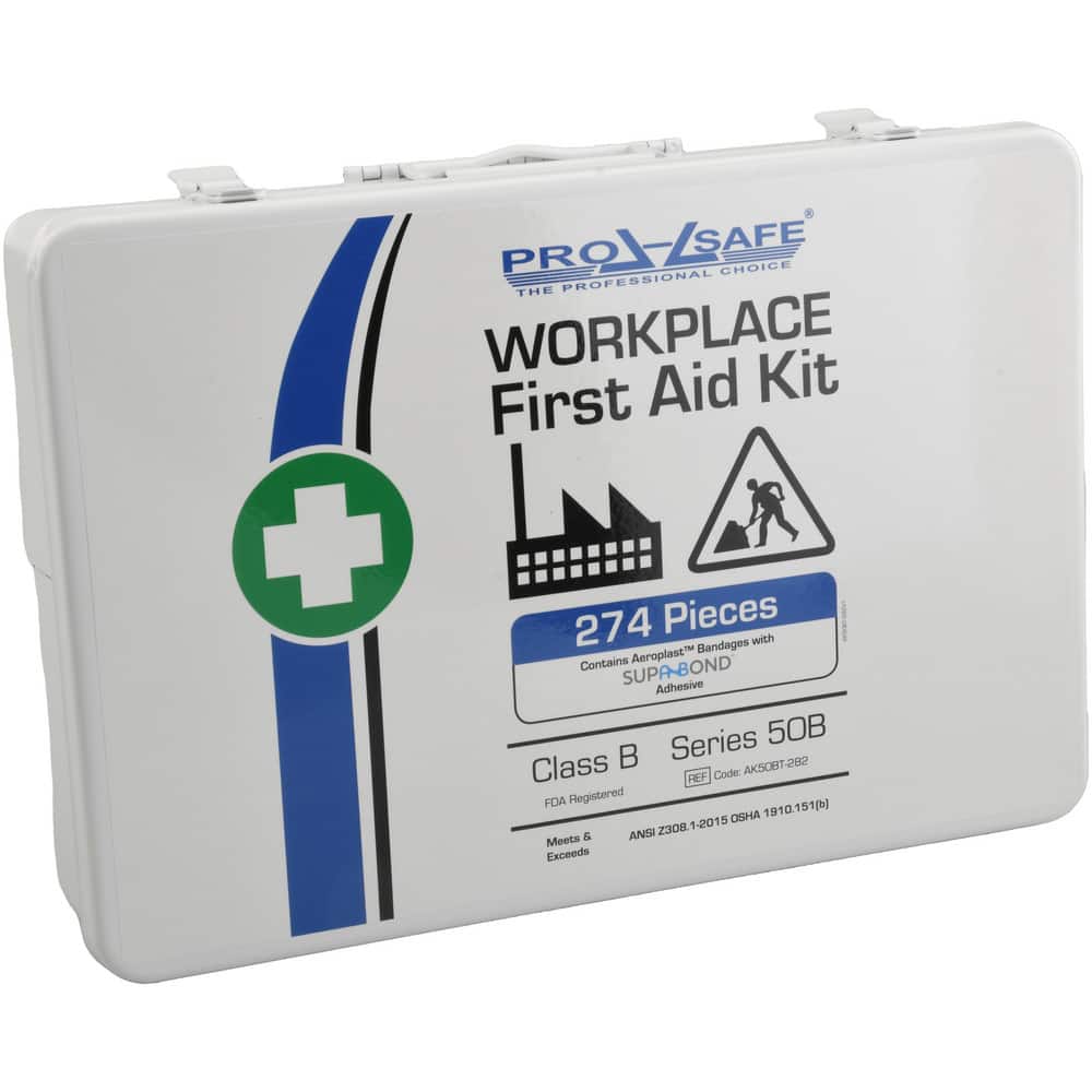 PRO-SAFE AK50BT-282 Industrial First Aid Kit: 274 Pc, for 50 People 