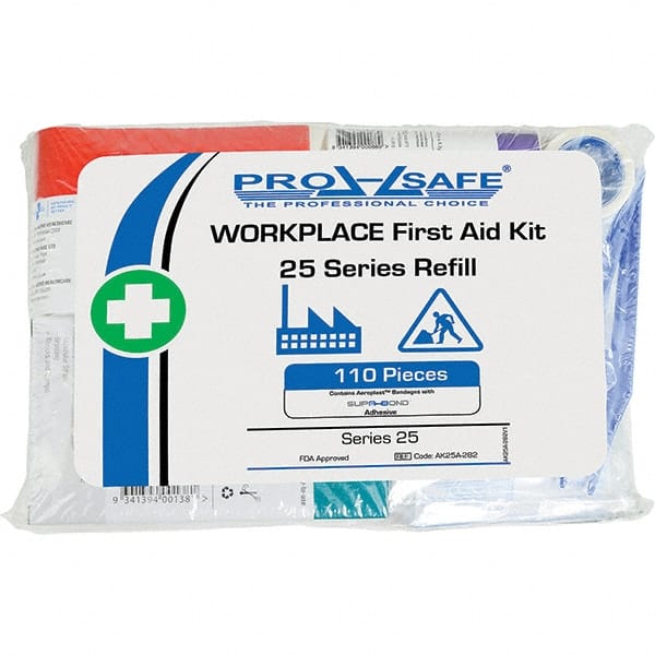 PRO-SAFE AK25A-282 Refill for Industrial First Aid Kit: 110 Pc, for 25 People 