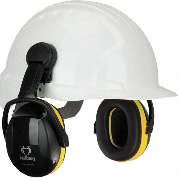 Hellberg Earmuffs Band Position Hard Hat Cap Mounted NRR Rating (dB