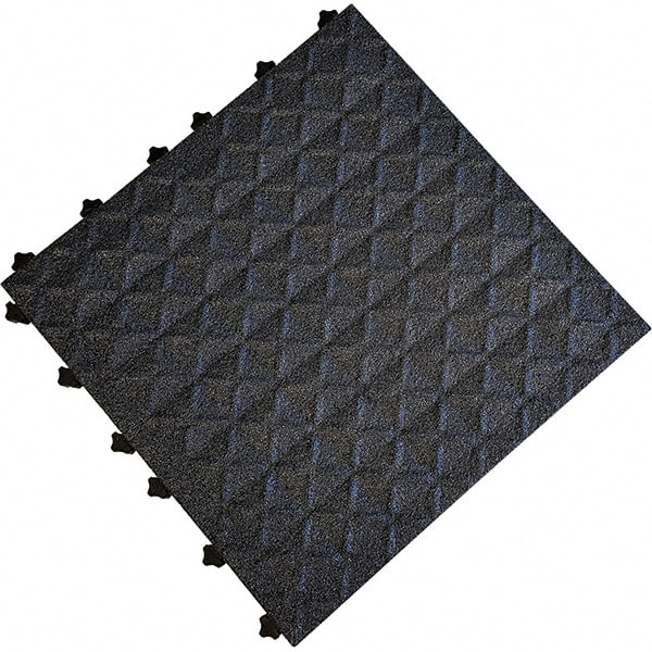 Ergo Advantage AG1 Anti-Fatigue Modular Tile Mat: Dry & Wet Environment, 18" Length, 18" Wide, 1" Thick, Black 