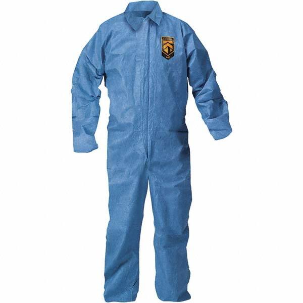 Non-Disposable Rain & Chemical-Resistant Coverall: Blue, SMS