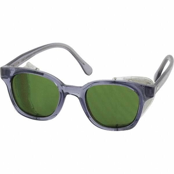 Safety Glass: Anti-Fog & Scratch-Resistant, Polycarbonate, Green Lenses, Full-Framed, UV Protection