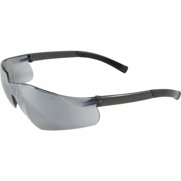 Safety Glass: Scratch-Resistant, Silver Mirror Lenses, Frameless, UV Protection