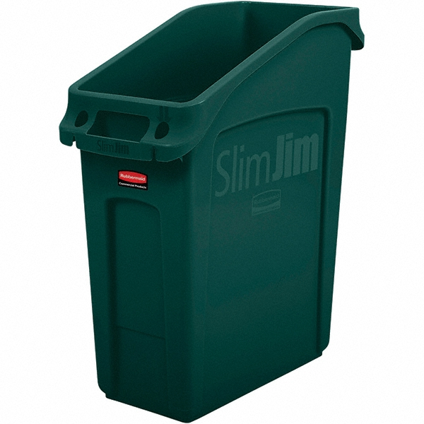 Rubbermaid - 13 Gal Rectangle Green Trash Can - 48078257 ...