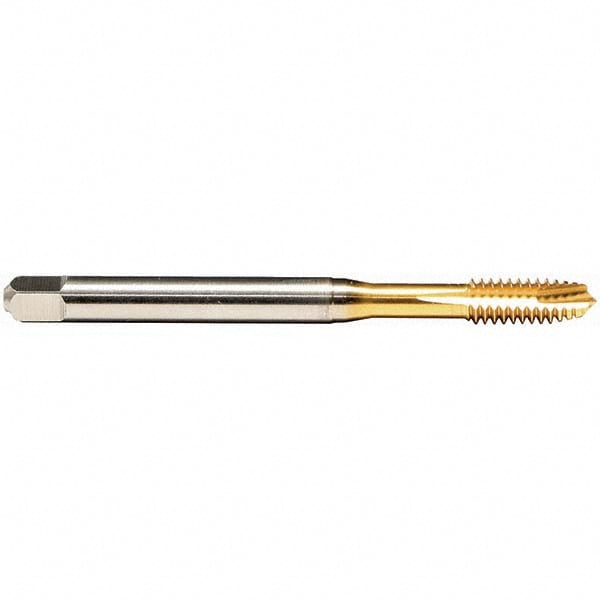 Emuge B0208400.0100 Spiral Point Tap: M10 x 1.5, M & Metric, 3 Flutes, Plug, 6H, HSS-E, TiN Finish Image