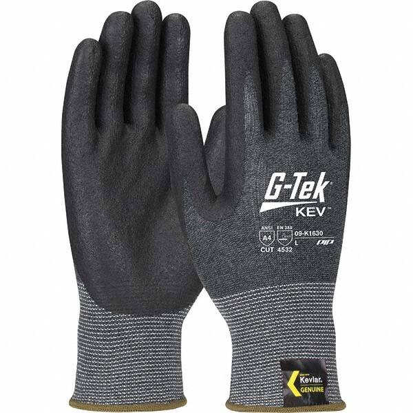 PIP 09-K1630/L Cut, Puncture & Abrasive-Resistant Gloves: Size L, ANSI Cut A4, ANSI Puncture 2, Nitrile, Kevlar 