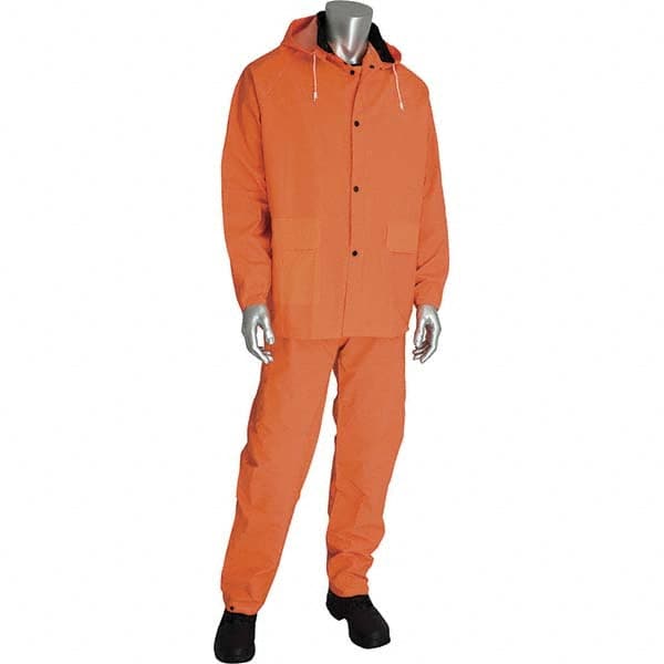Falcon 201-360X2 Suit with Pants: Size 2XL, High-Visibility Orange, Polyester & PVC 