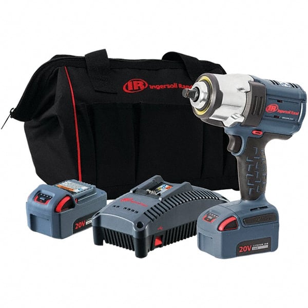 Ingersoll Rand W7152-K22 Cordless Impact Wrench: 20V, 1/2" Drive, 0 to 2,450 BPM, 0 to 1,900 RPM 