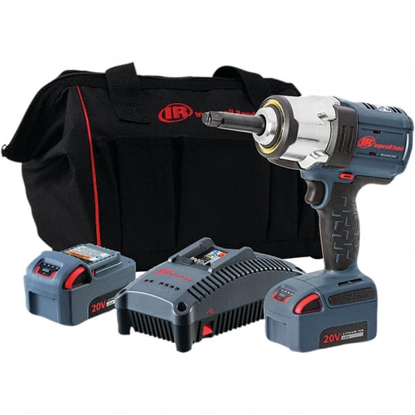 Ingersoll Rand W7152P-K22 Cordless Impact Wrench: 20V, 1/2" Drive, 0 to 2,450 BPM, 0 to 1,900 RPM 