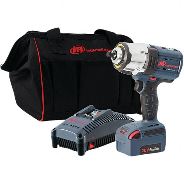Ingersoll Rand W7152-K12 Cordless Impact Wrench: 20V, 1/2" Drive, 0 to 2,450 BPM, 0 to 1,900 RPM 