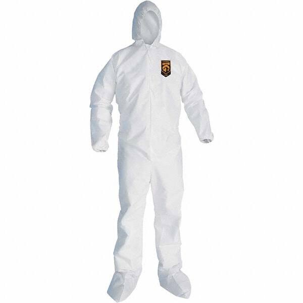 Disposable Coveralls: Size 5X-Large, SMS, Zipper Closure