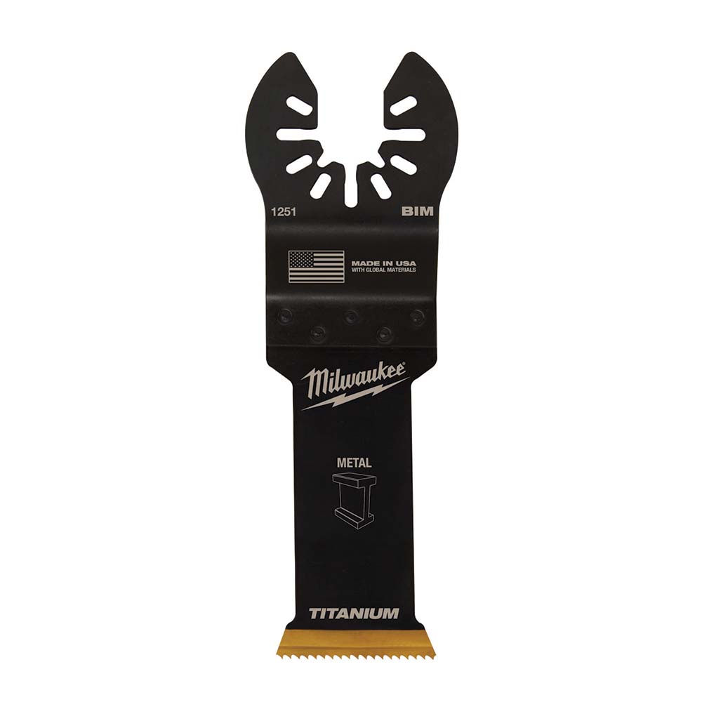 Multi-Material Blade: Use with Multi-Tool - Includes 1-1/8" Titanium Bi-Metal Metal Blade